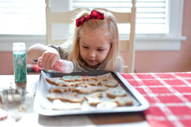 Done-for-you Christmas cookie decorating kits are a great way to keep the kids entertained over winter break and for family gatherings.