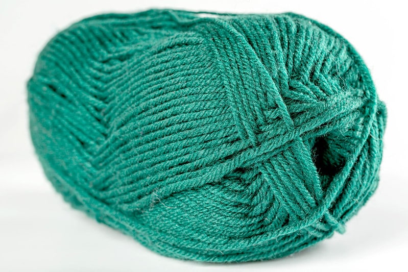 A picture of green yarn