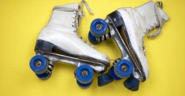 A picture of white skates