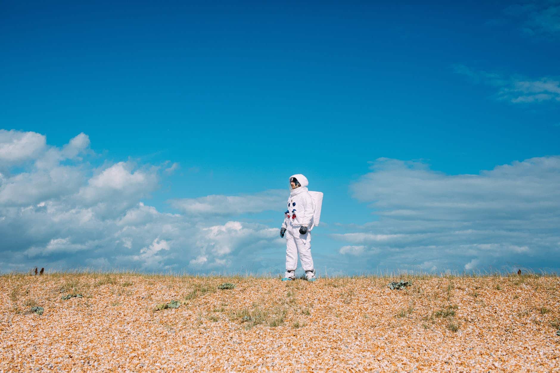 astronaut standing alone