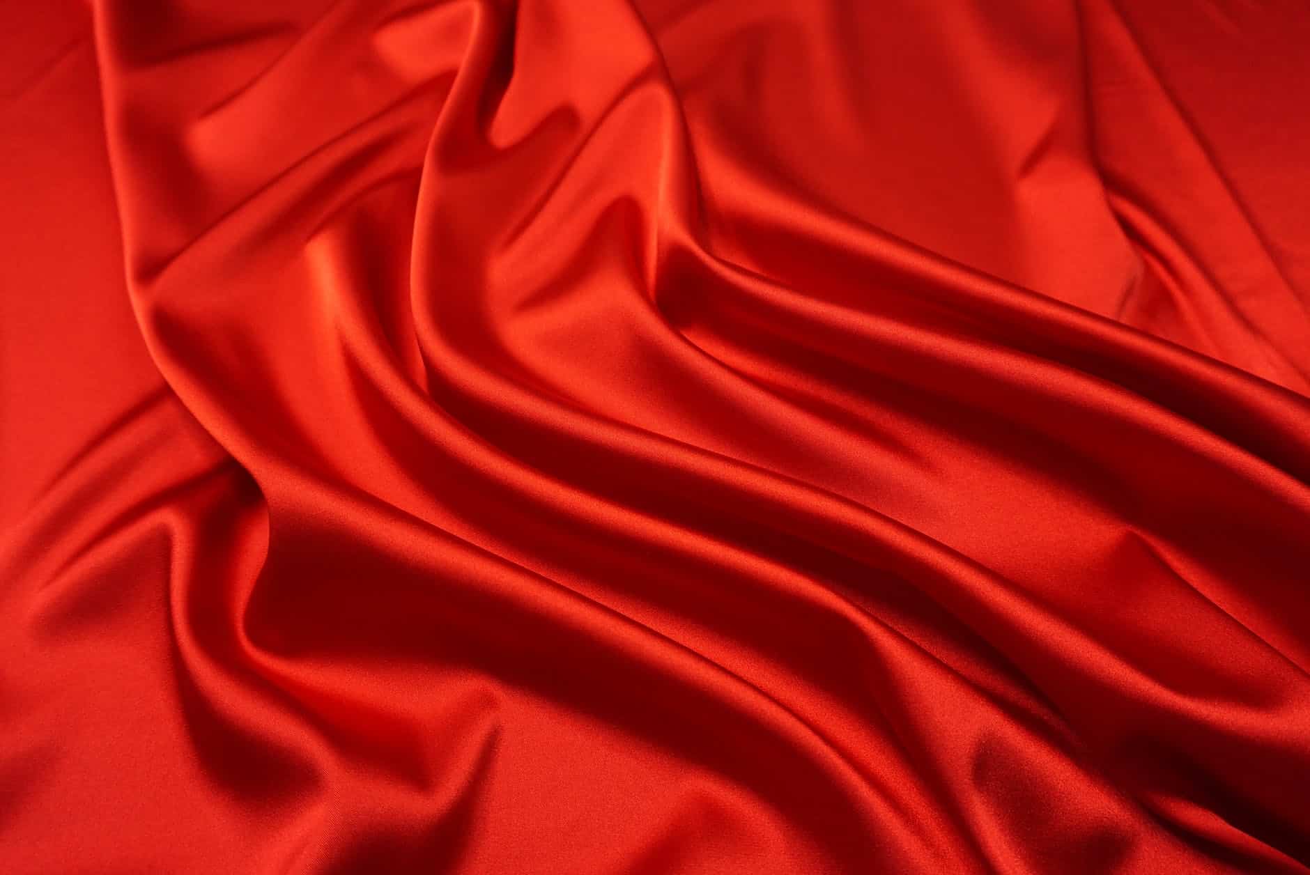 ripples on a red silk fabric